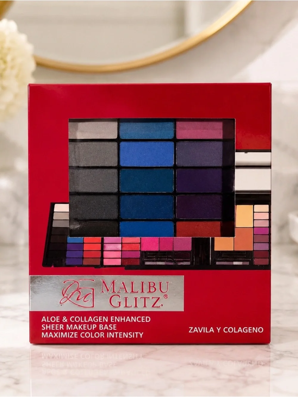 Malibu Glitz Makeup Palette NIB Large Multi Shade Set Gift Ready